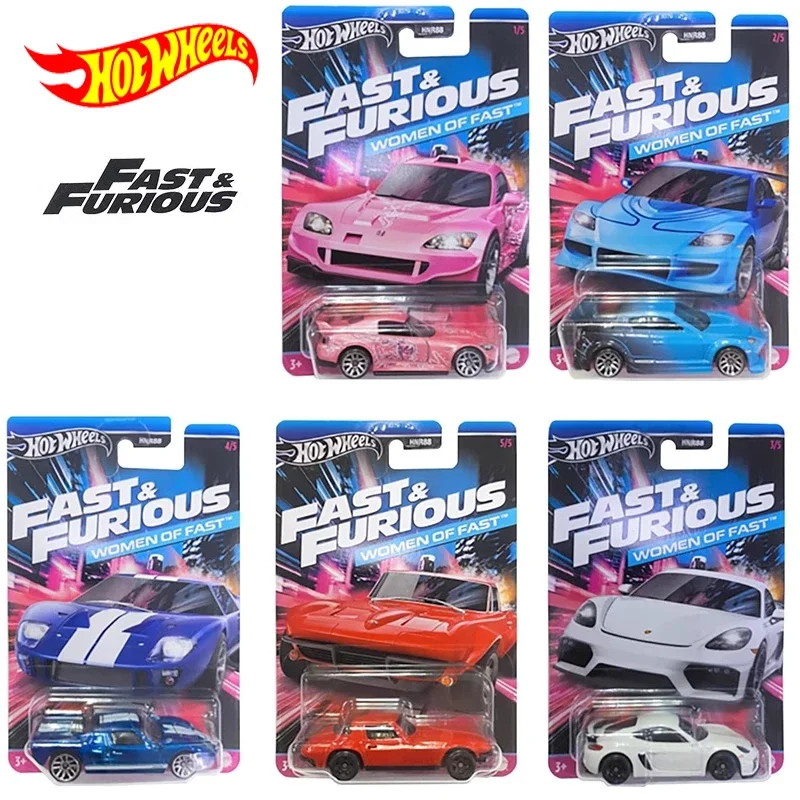 Original Hot Wheels Car Fast & Furious Toys for Boys 1/64 Diecast Honda S2000 Ford GT40 Porsche 718 Corvette Stingray Model Gift