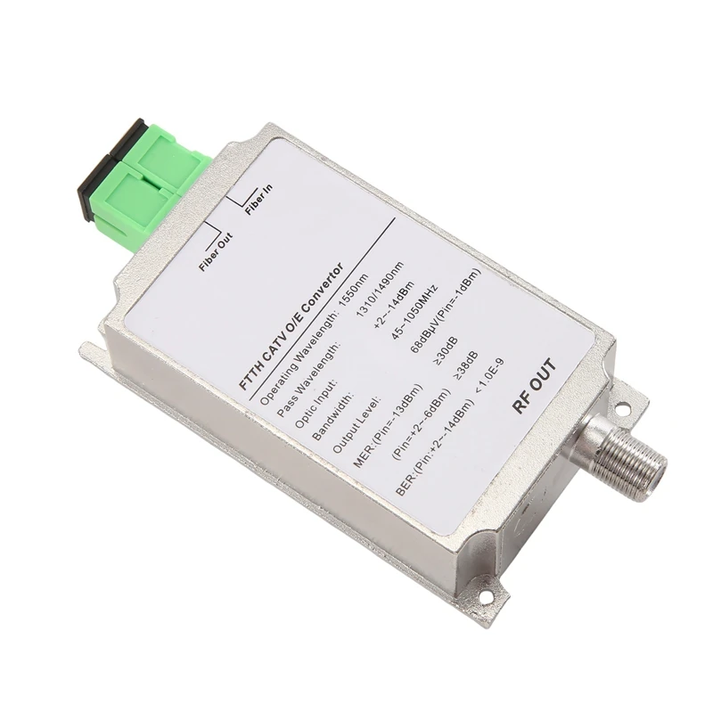 Mini CATV FTTH Receiver Fiber Optical WDM Node RF Converter Triplexer Minimode Indoor AGC 1310Nm/1550Nm Without Power