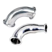 Igual/Reduce 0,5"" 1,5"" 2"" 2,5"" 3"" 3,5"" 4"" Tri abrazadera 304 Acero inoxidable codo de 90 grados virola sanitaria accesorio de tubería