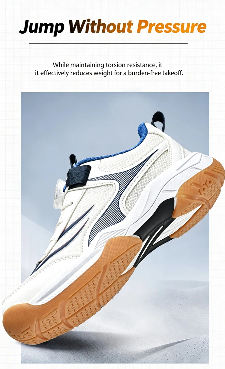 Atmungsaktive Tischtennisschuhe für Kinder Leichte Rutschfeste Outdoor-Badmintonsneaker Sporttrainingsschuhe für Jungen – Detail 6