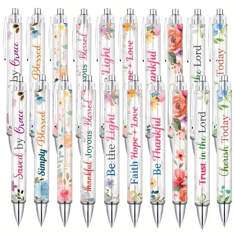 

Ручка на христианской тематике, 20 шт., предназначенная для женщин с вдохновляющими цитатами и библейскими стихами. Идеально подходит для офисного использования