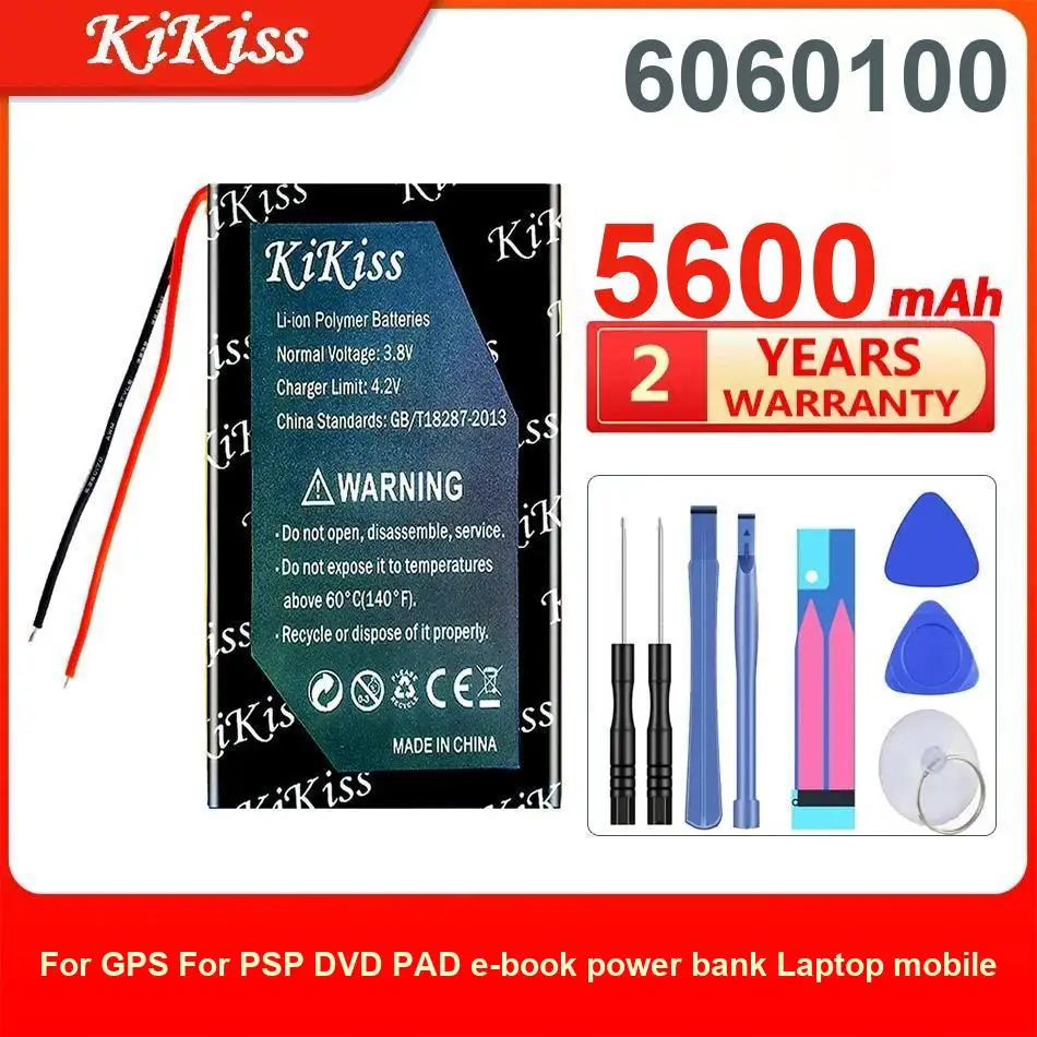 5600 мАч Kikiss аккумулятор 6060100 для PSP GPS DVD PAD электронная книга планшетный ПК Power Bank ноутбук мобильный 5600 мАч Kikiss аккумулятор 6060100 для PSP GPS DVD PAD электронная книга планшетный ПК Power Bank ноутбук мобильный