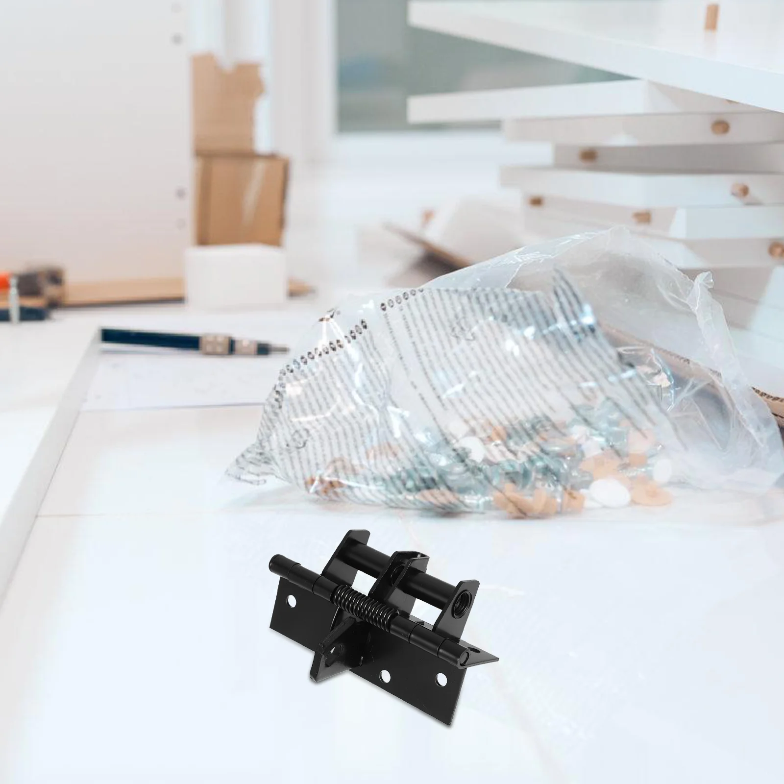 

1Set Door Hinge Automatic Self Closing Spring Positioning Door Closer Hinge for Exterior Steel Doors Gates Heavy Duty