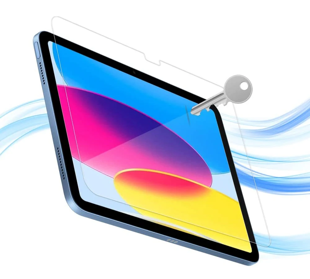 Protector de pantalla de 2 piezas para iPad, película protectora de vidrio templado transparente antiarañazos para ipad 10, 2022, 10,9 pulgadas, A2757, A2777, A2696