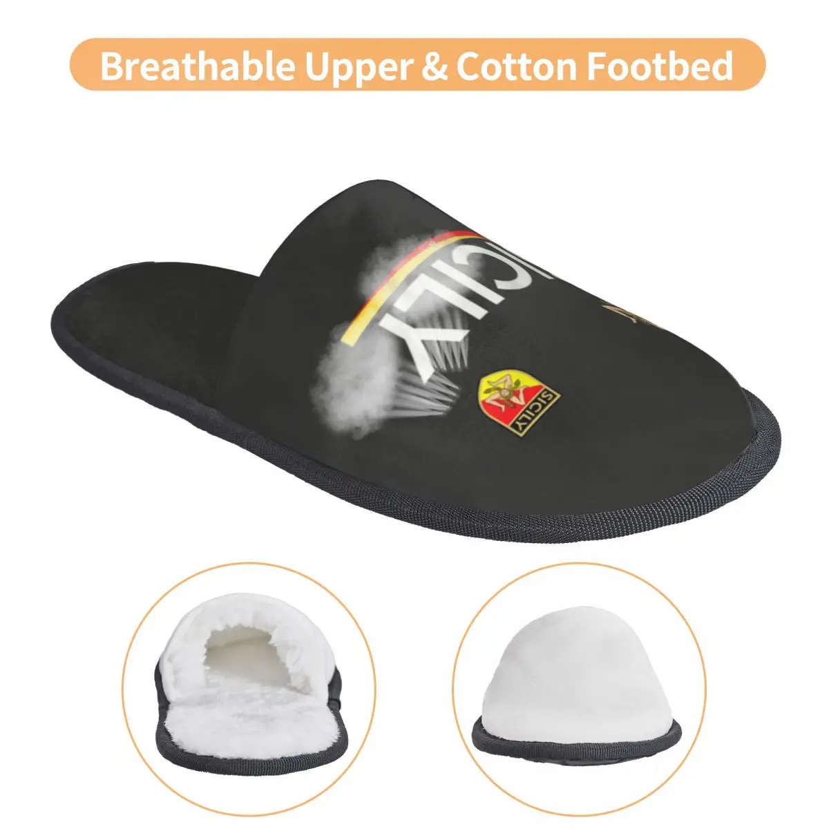 Sicilia Soccer Sicily Italy Football Jersey House Slippers Women Soft Memory Foam Italian Slip On Bedroom Slipper Shoes