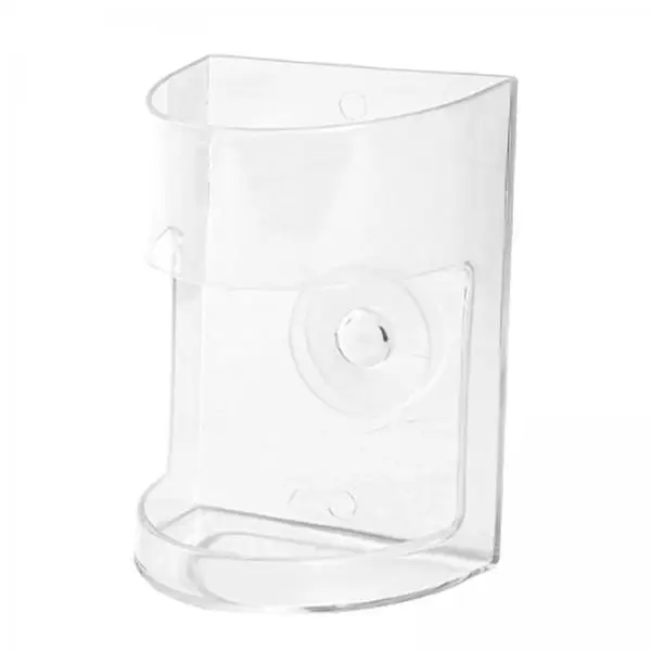 Fish Tank Feeder Clear PS Floating Feeding Ring Worm Dish Tray with Suction Cup Keeps Food Contained for Aquariums