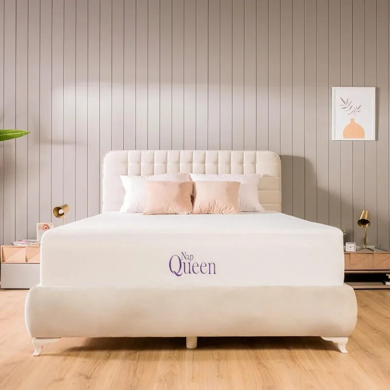 NapQueen Queen Mattress, 12 Inch Elizabeth Cooling Gel Memory Foam Mattress, Queen Bed Mattress in a Box, CertiPUR-US