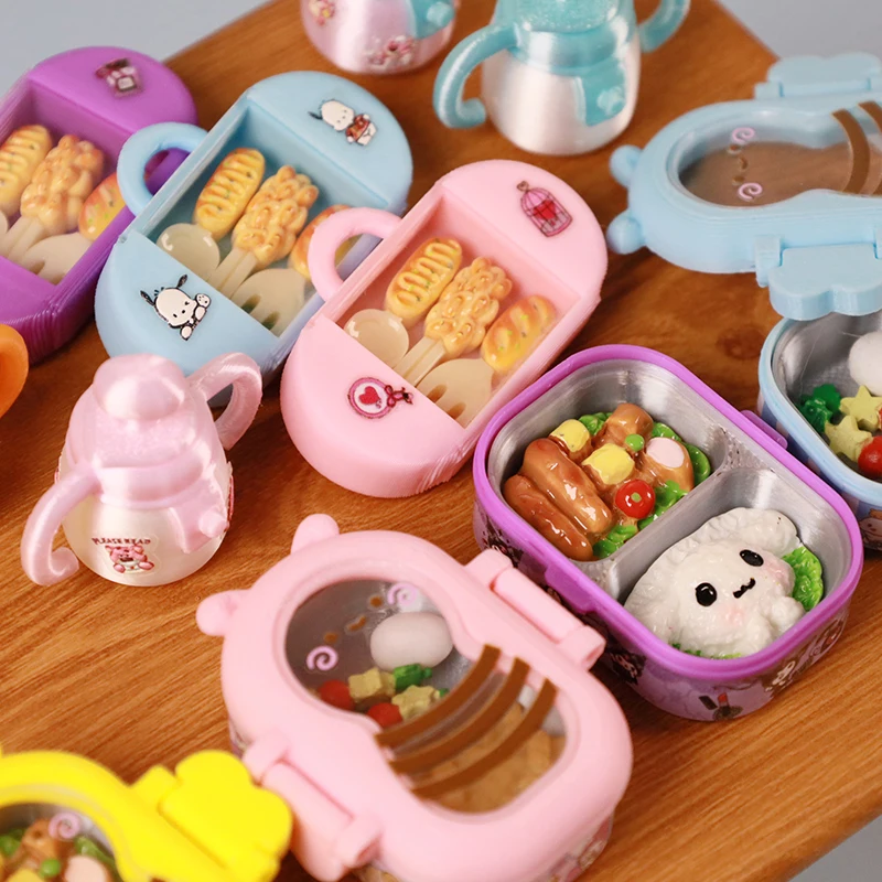 Dollhouse Food Toy Simulation, Small House Decorations Lunchbox Adornments, Miniature Tableware, Fruit Box Model