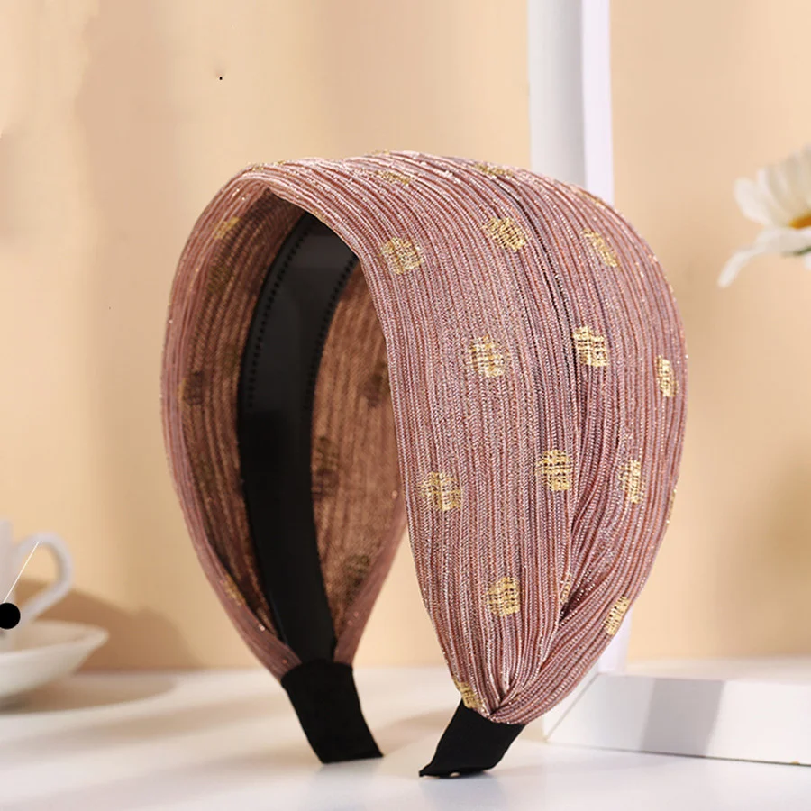 Women\'s Wide Brim Hair Band Toothed Non-Slip Hairpin Cover Retro Hair Washing Face Hair Band Mother Hair Accessories Headbands