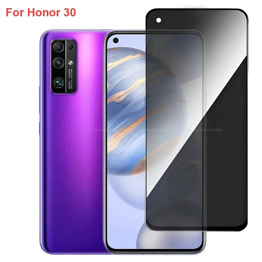 

Honor 30 BMH-AN10 Anti Spy Privacy Tempered Glass Protector Compatible For Honor30 Full Cover Screen Phone Film