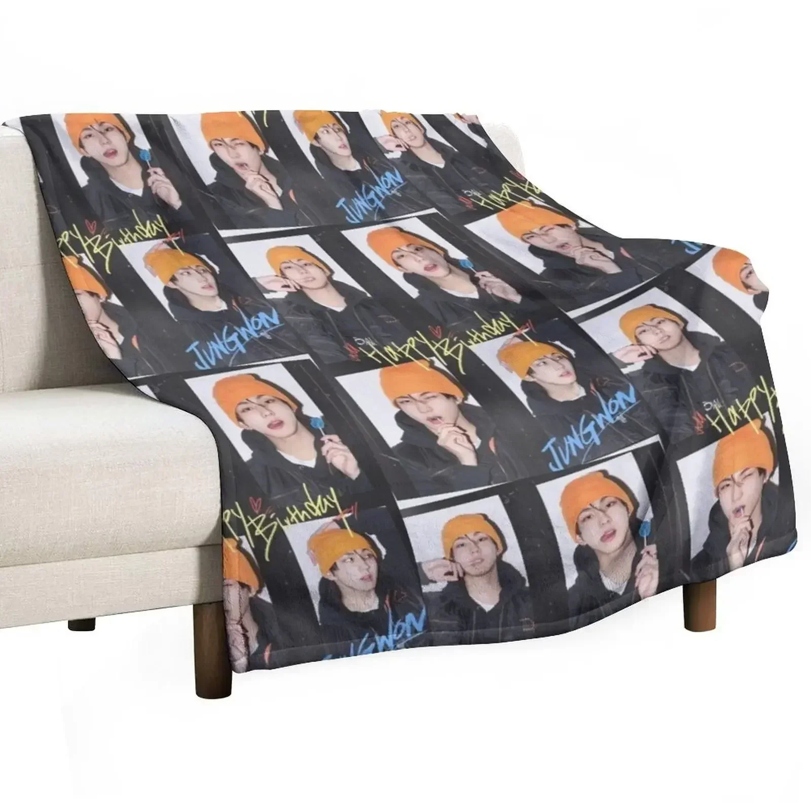 

JUNGWON birthday (KPOP) Throw Blanket No Pilling Soft Warm Blanket for Bed