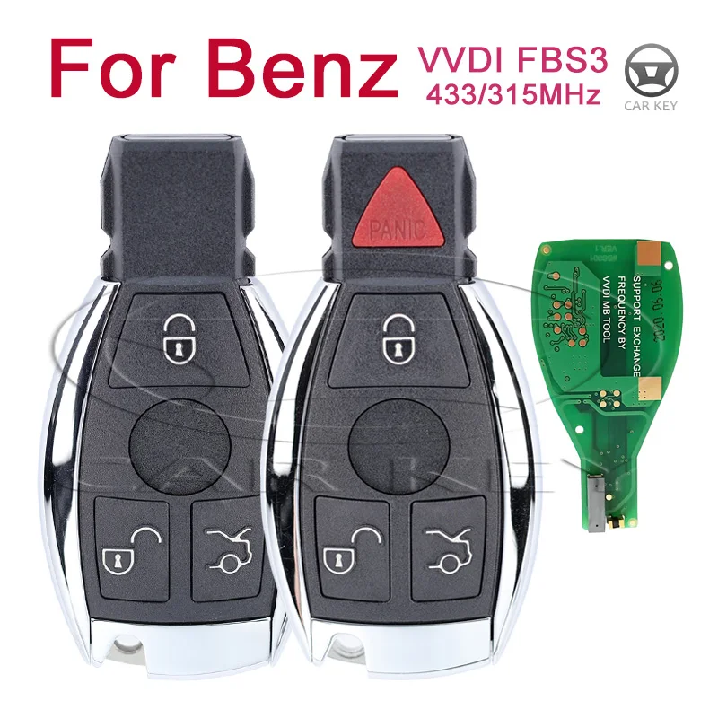 Smart Car Remote Key Xhorse XSBZ01EN VVDI FBS3 MB For Benz W204 W207 W212 W164 W166 W221 Car Keys Universal Keyless 433/315MHz