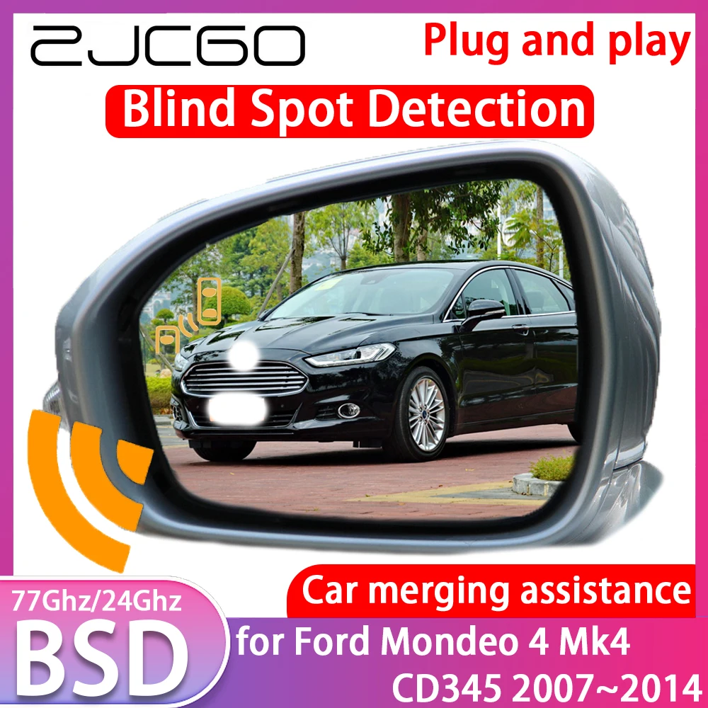 ZJCGO for Ford Mondeo 4 Mk4 CD345 2007~2014 Blind Spot Detection Car BSD BSA BSM System Driving Warning Radar Alert Mirror