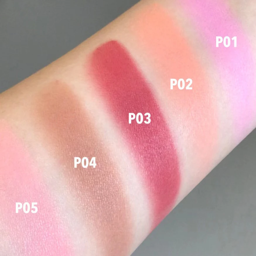 Blush Matte Kaleidos Alta Pigmentação Acabamento Natural Leve de Longa Duração Cobertura Construível Look Bronzeado Maquiagem Facial Vegano Beleza Limpa Tendência TikTok