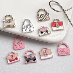 10PCS 3D Luxury Alloy Bag Nail Art Charms Supplies handbag Accessories For Manicure Decor Nails Decoration Design Products