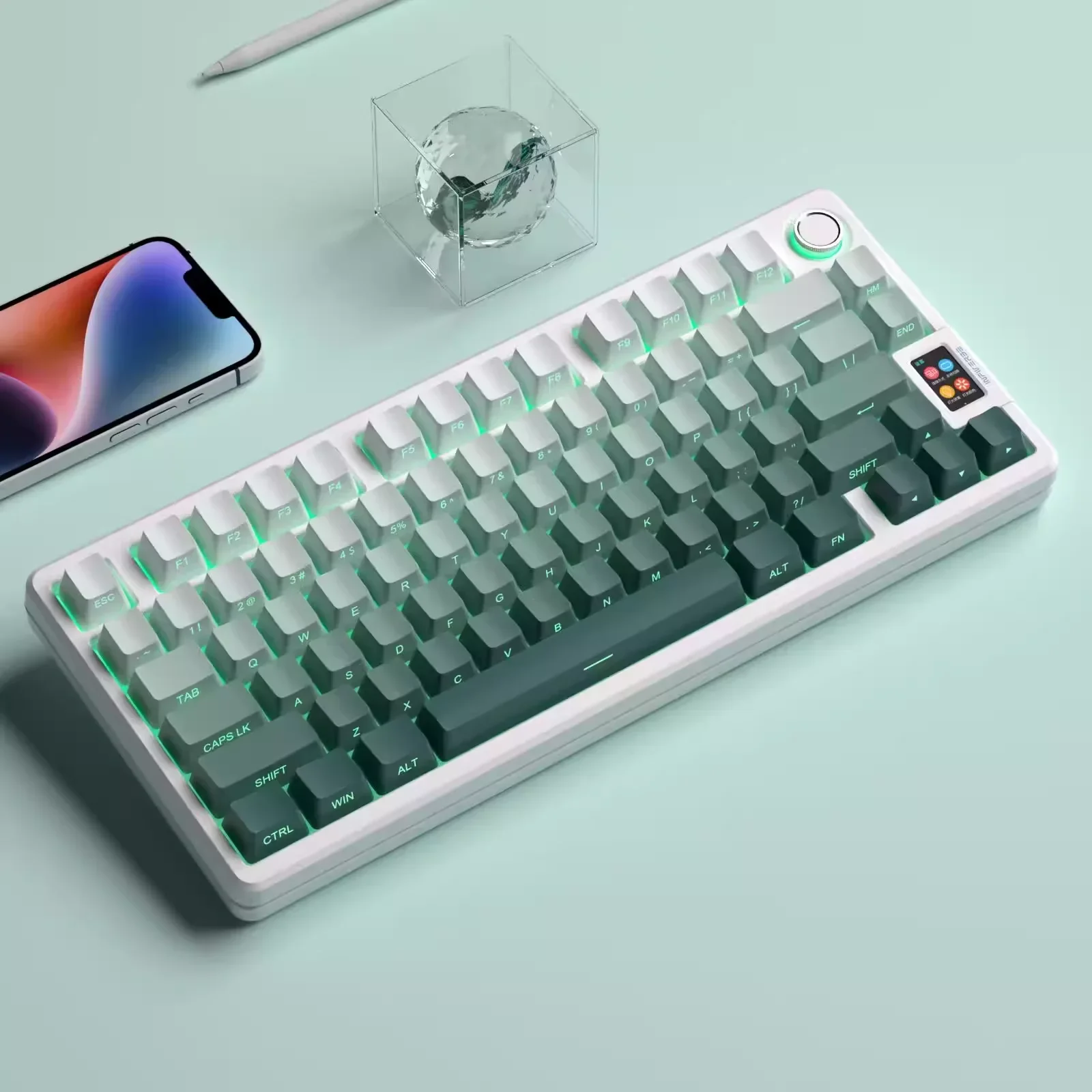 Keycap Kant Gegraveerde Lichttransmissie Pbt Originele Oem Hoogte Geleidelijke Verandering Kleur Persoonlijkheid Mechanische Toetsenbord Satelliet S