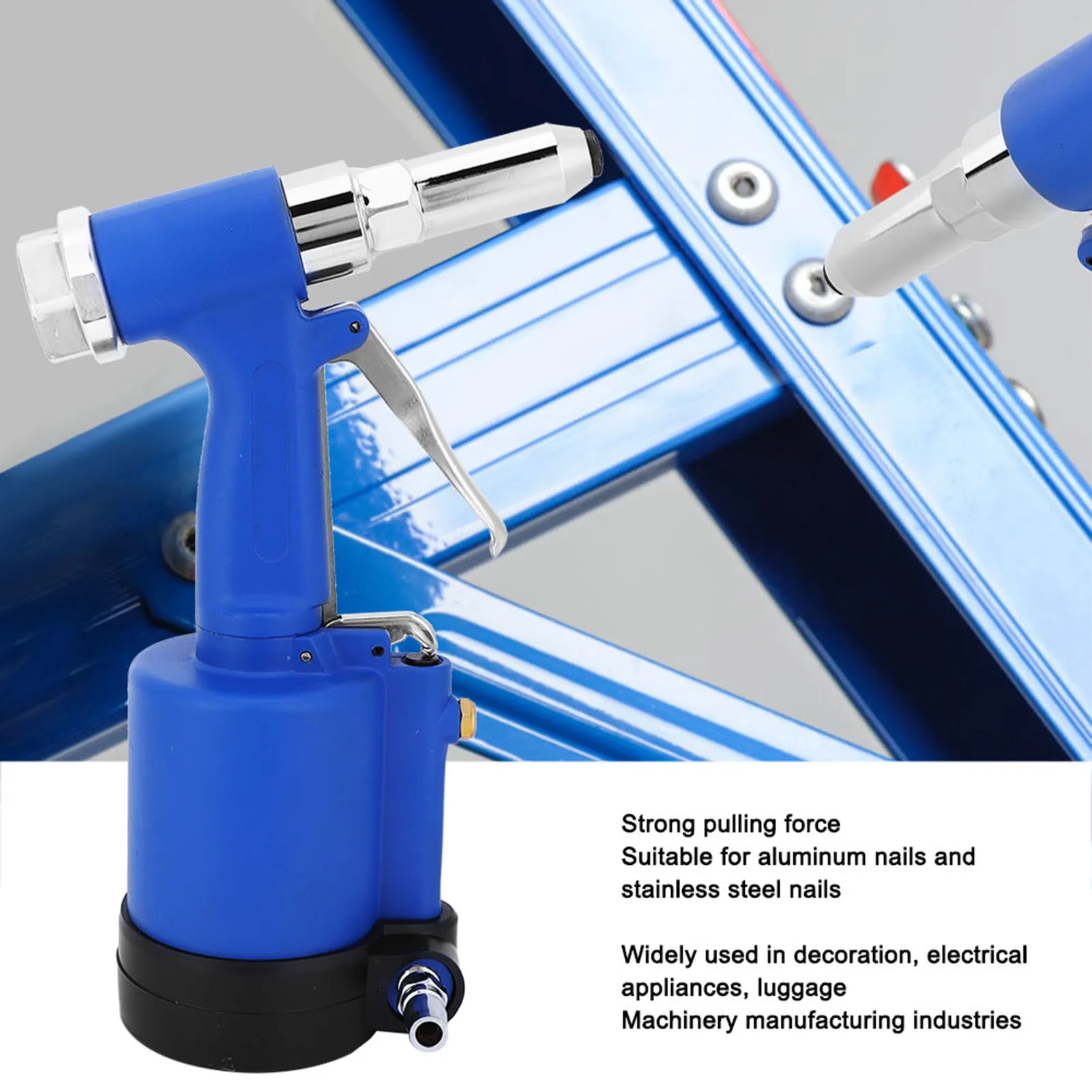 Nut Rivet Gun Pneumatic Riveter Pneumatic Air Riveter Nut Rivet Gun Lightweight Hydraulic Nail Puller Industrial Pneumatic Tool