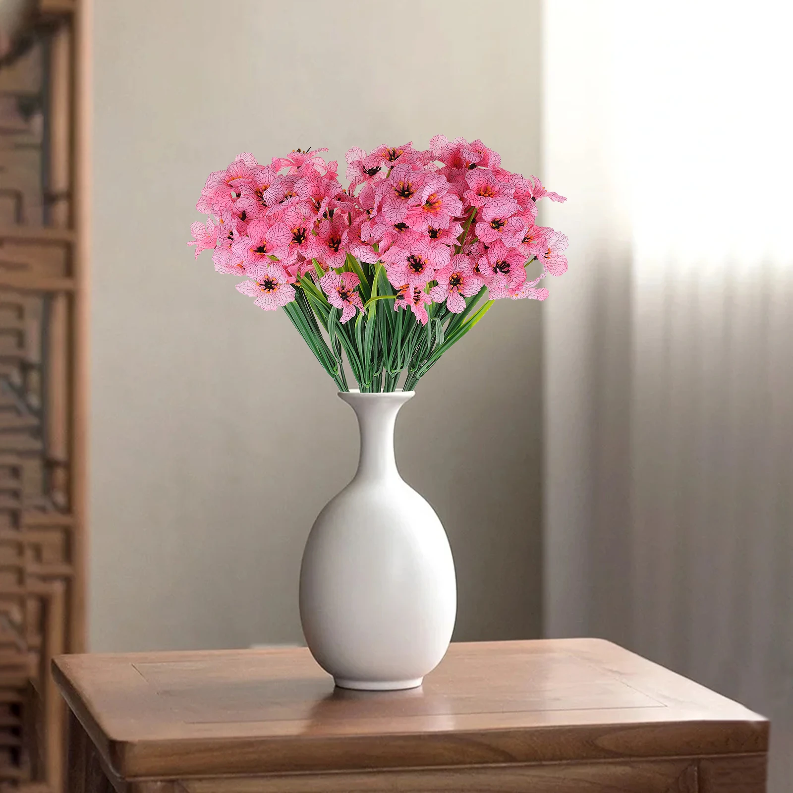 

6pcs Artificial Violet Bouquet Cloth Faux Flowers for Wedding Home Flower Bouquet Household Adornment