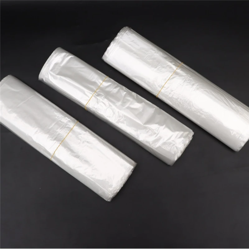 100 Pieces/Lot Plastic Packaging Bags Transparent Disposable Supermarket Food Packaging Bags Vest Style Portable Plastic Bags
