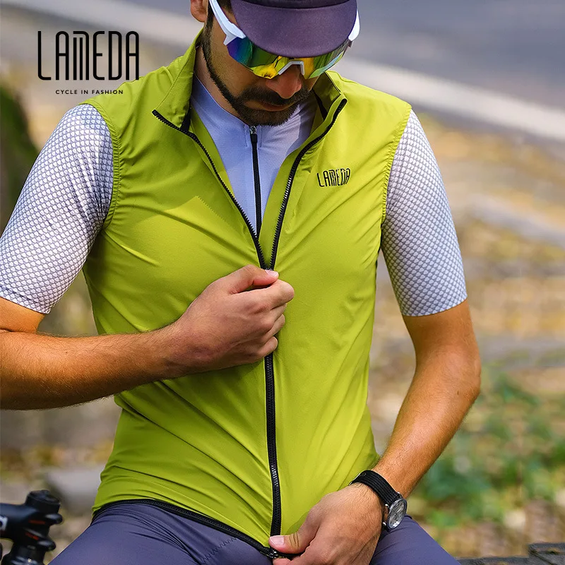 LAMEDA Cycling Vests Bicycle Highway Mountain Bike Riding Vest Spring Autumn Fast Drying Riding Clothes Windproof Vest