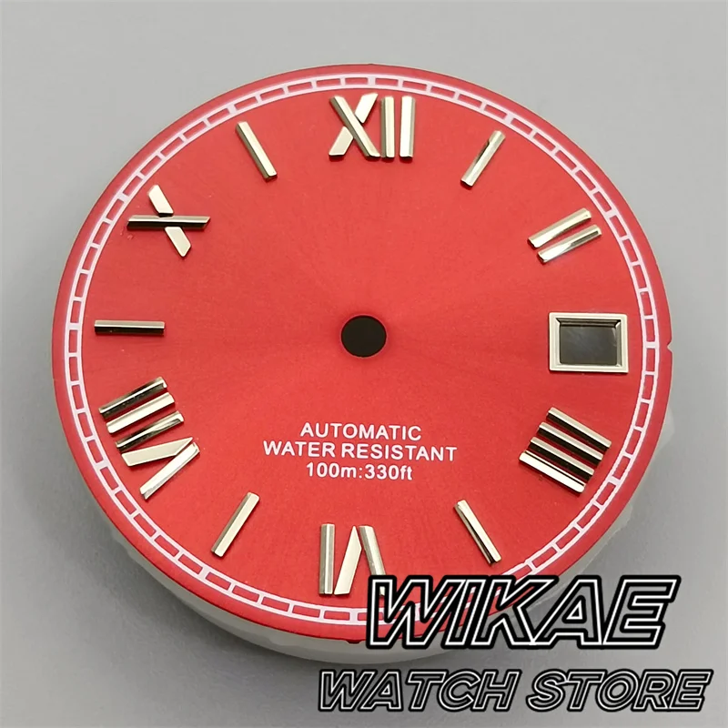 29mm Sunburst Roman Numerals  Watch Dial Silver Gold Rose Index Suitable For NH35 NH36 Movement Watch Accessories Repair Tools