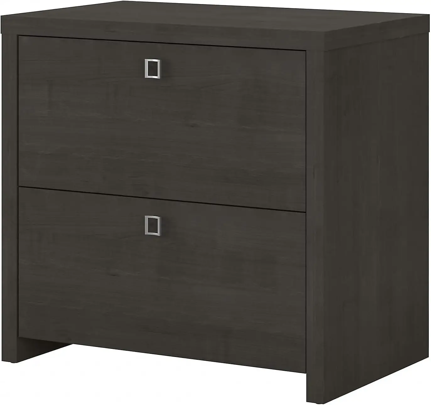 Lateral Cabinet with Satin Silver Hardware | Echo Collection 2 Drawer Filing Unit for Home Office or Professional