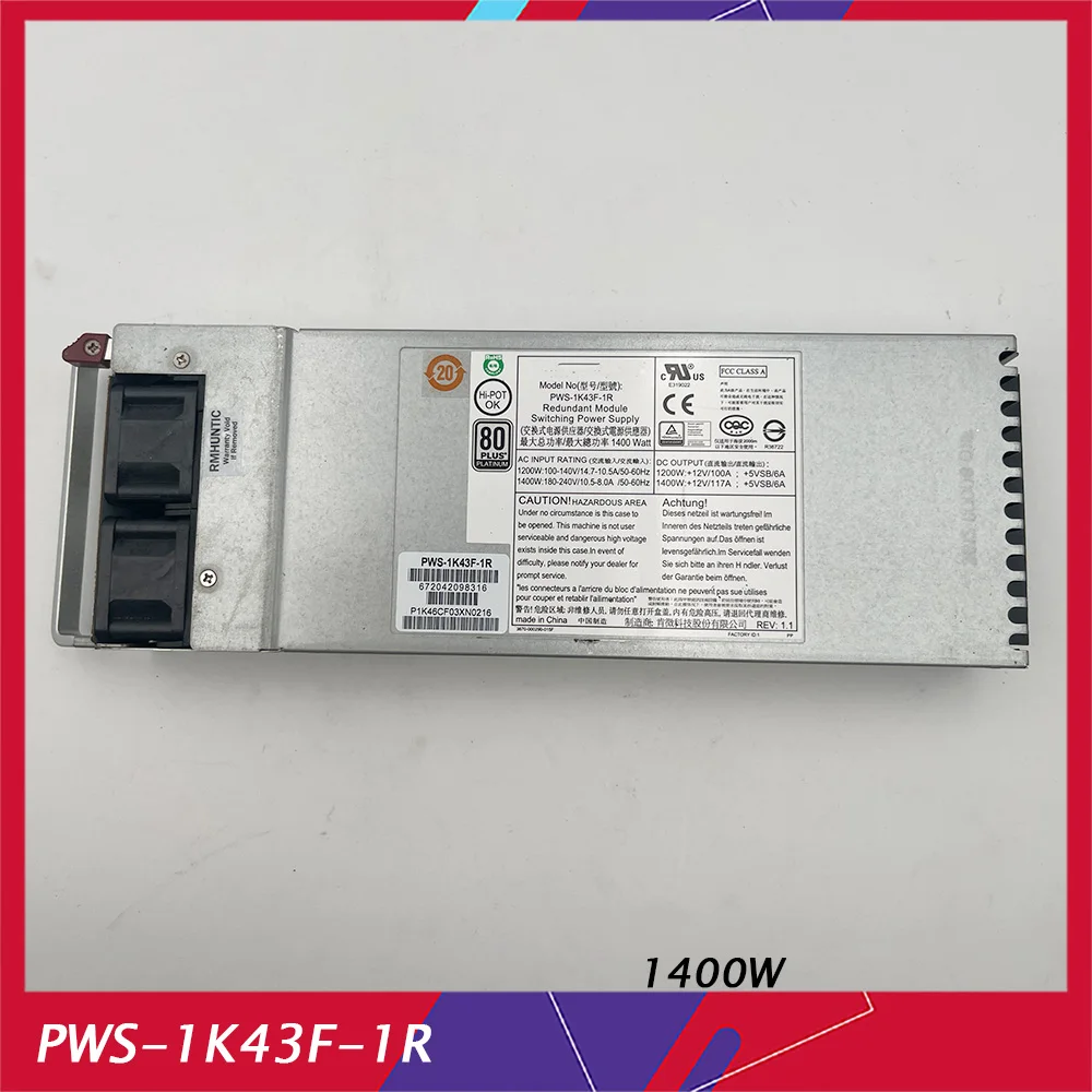 PWS-1K43F-1R 1400W Server Power Supply For Supermicro SC748 Redundant Power Module Before Shipment Perfect Test Hot Sale