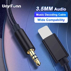 For iPhone To 3.5mm AUX Cord Audio Adapter Hi-Fi Stereo Aux Headphone Male Cord Car Auxiliary Cable Compatible 100cm AUX Cable