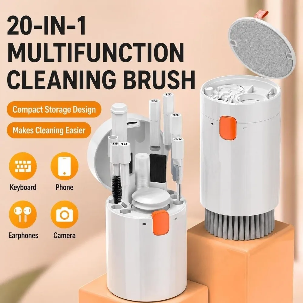 20 in 1 Digital Cleaning Kit Cleaning Kits Keycap Puller Laptop Keyboard Cleaning Brush Screen Cleaning Multi-function