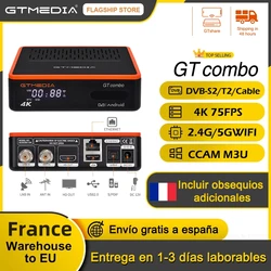 Спутниковый ресивер GTMEDIA GT COMBO с клавиатурой I8 DVB-S2/T2/C Android 9,0 TV BOX Amlogic S905X3 4K HD спутниковый ресивер FR