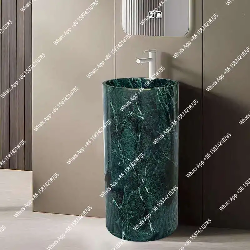 

Раковина из натурального мрамора, современная отдельно стоящая раковина для балкона отеля, высокая твердость и термостойкость, настраиваемая