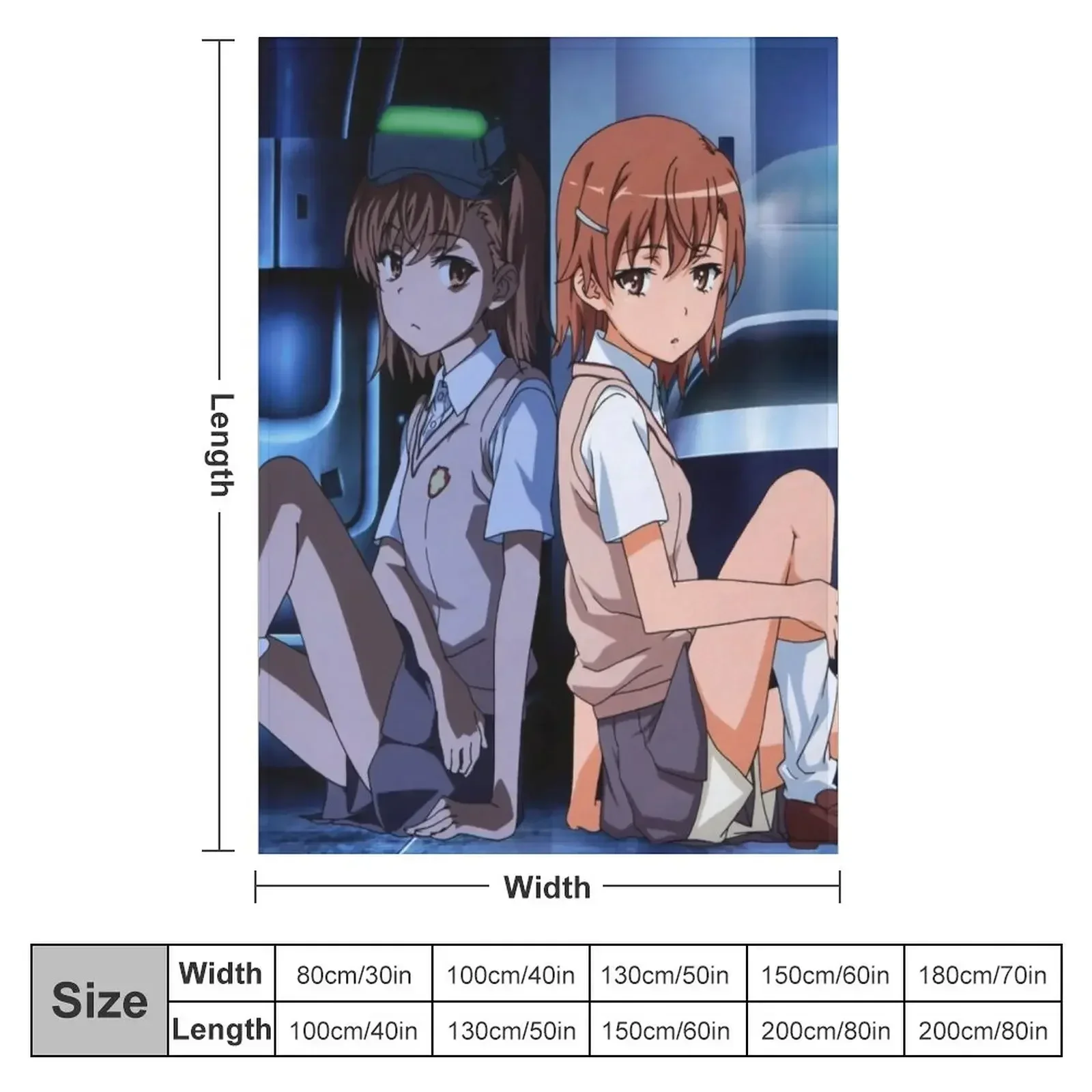 Toaru Series - Misaka Mikoto & Imouto Throw Blanket Retros Single Polar Blankets