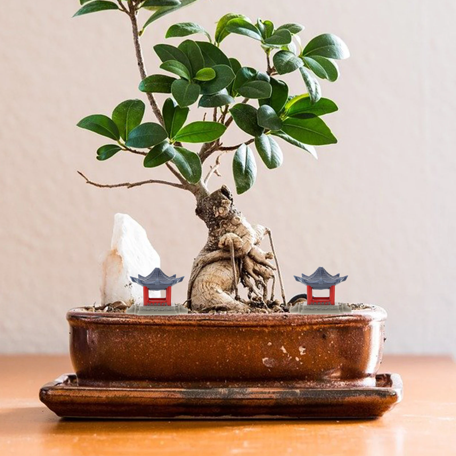 

4 Pcs Decorations Realistic Mini Landscape Bonsai Garden Decor Ornament Garden Statue Home Desktop Landscaping