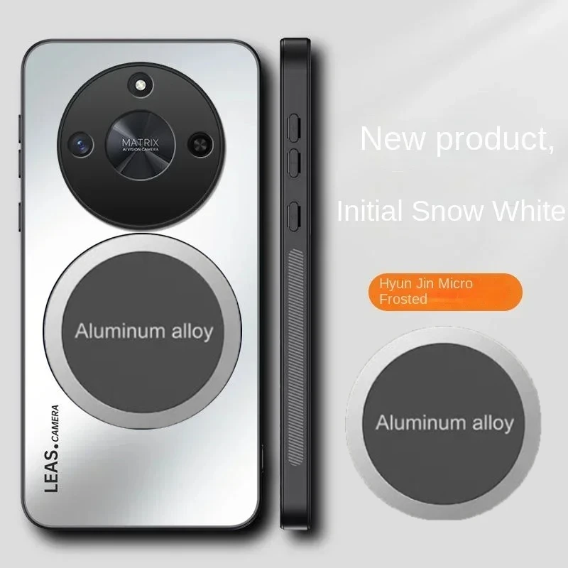 الفاخرة سيارة معدنية حامل مغناطيسي جراب هاتف ل الشرف Magic7 7pro 7RSR 200 برو لايت X9C الذكية X8C X7C AG حماية غطاء سيليكون