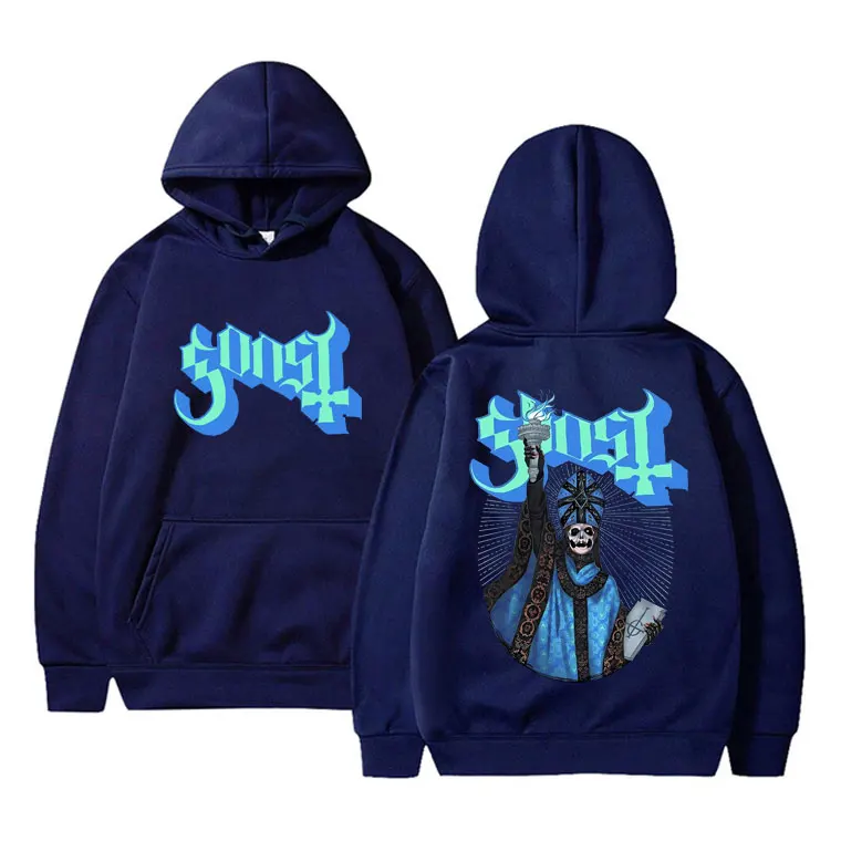 Rock Band Ghost Graphic Hoodie Men Women's Vintage Gothic Rock Sweatshirt Male Oversized Hoodies Men's Metal Music Streetwear