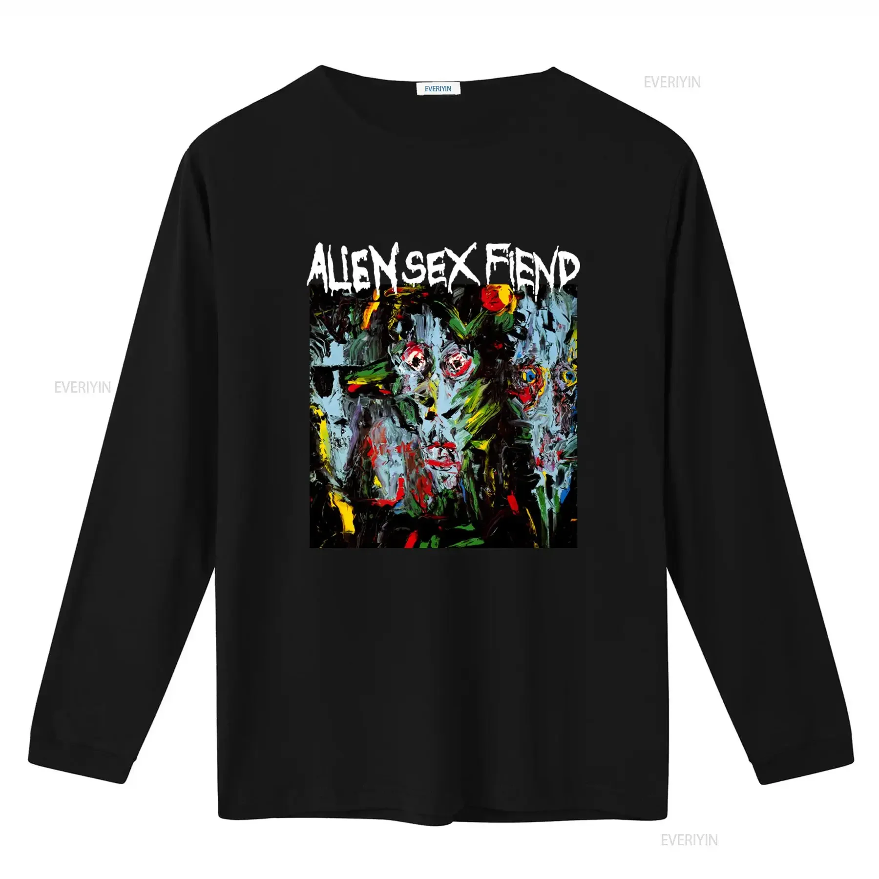 Alien Sex Fiend Print T Shirt Unique Artistic Design for Fashion Forward Individuals vintage Washed Casual Soft homme graphic