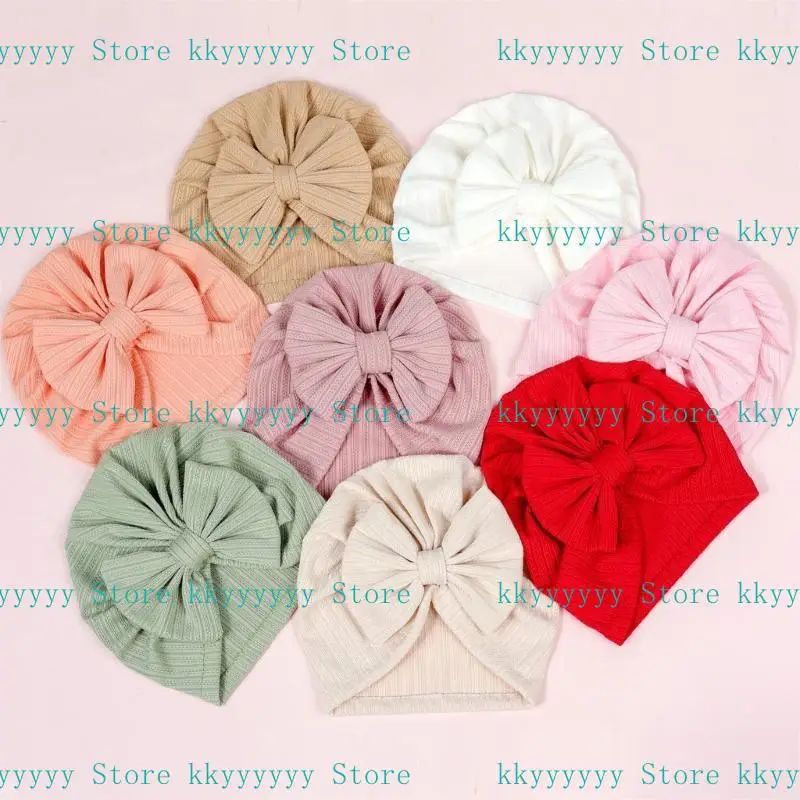 

U13f Bowknot Beanie Hat для детской муслиновой турбани