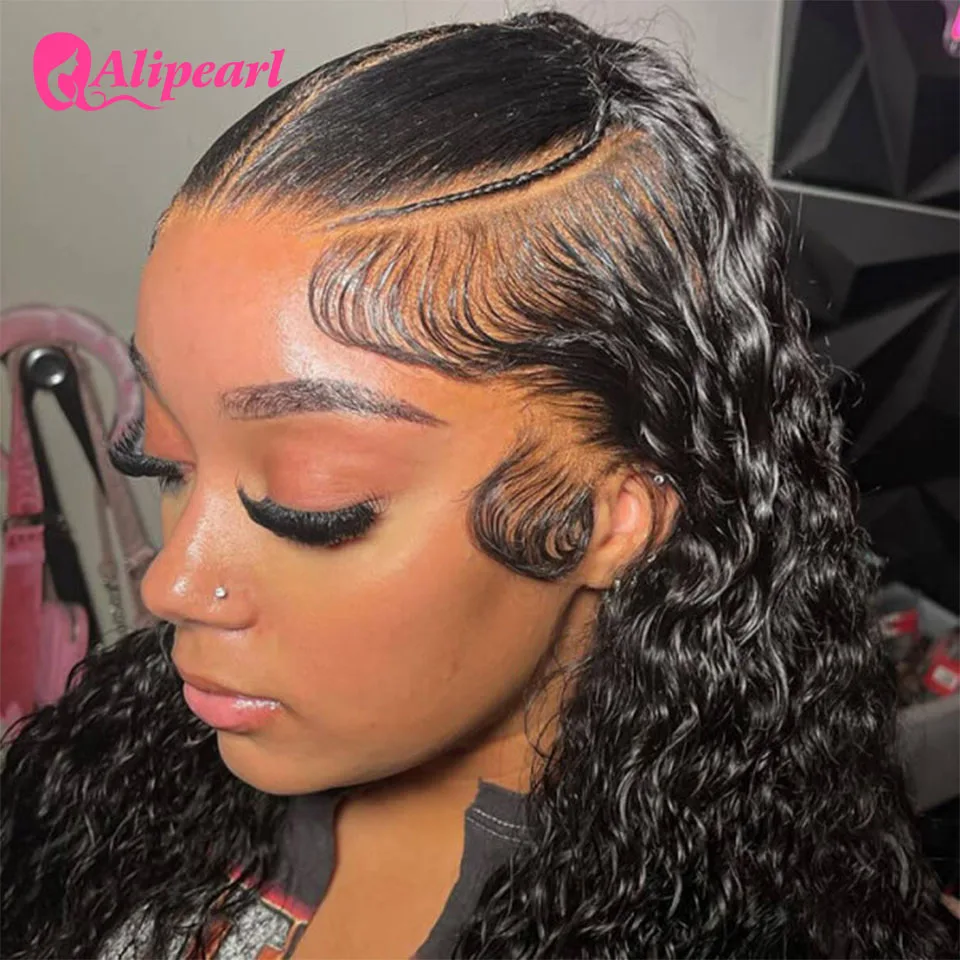 Alipearl Wig penata rambut sebelum kepang, gelombang air 13x4 renda depan simpul sebelum pemutih rambut bayi
