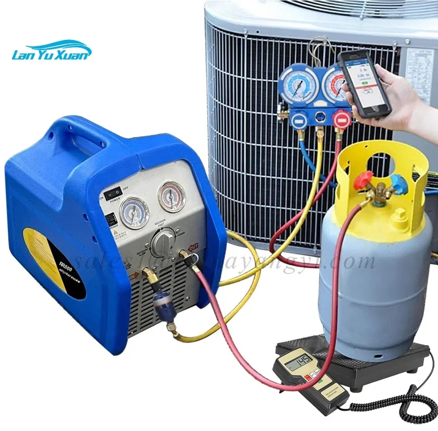 Air conditioning refrigerant recovery machine 3/4HP 1HP Refrigerant Gas Recovery Unit for R32 R410A R134a