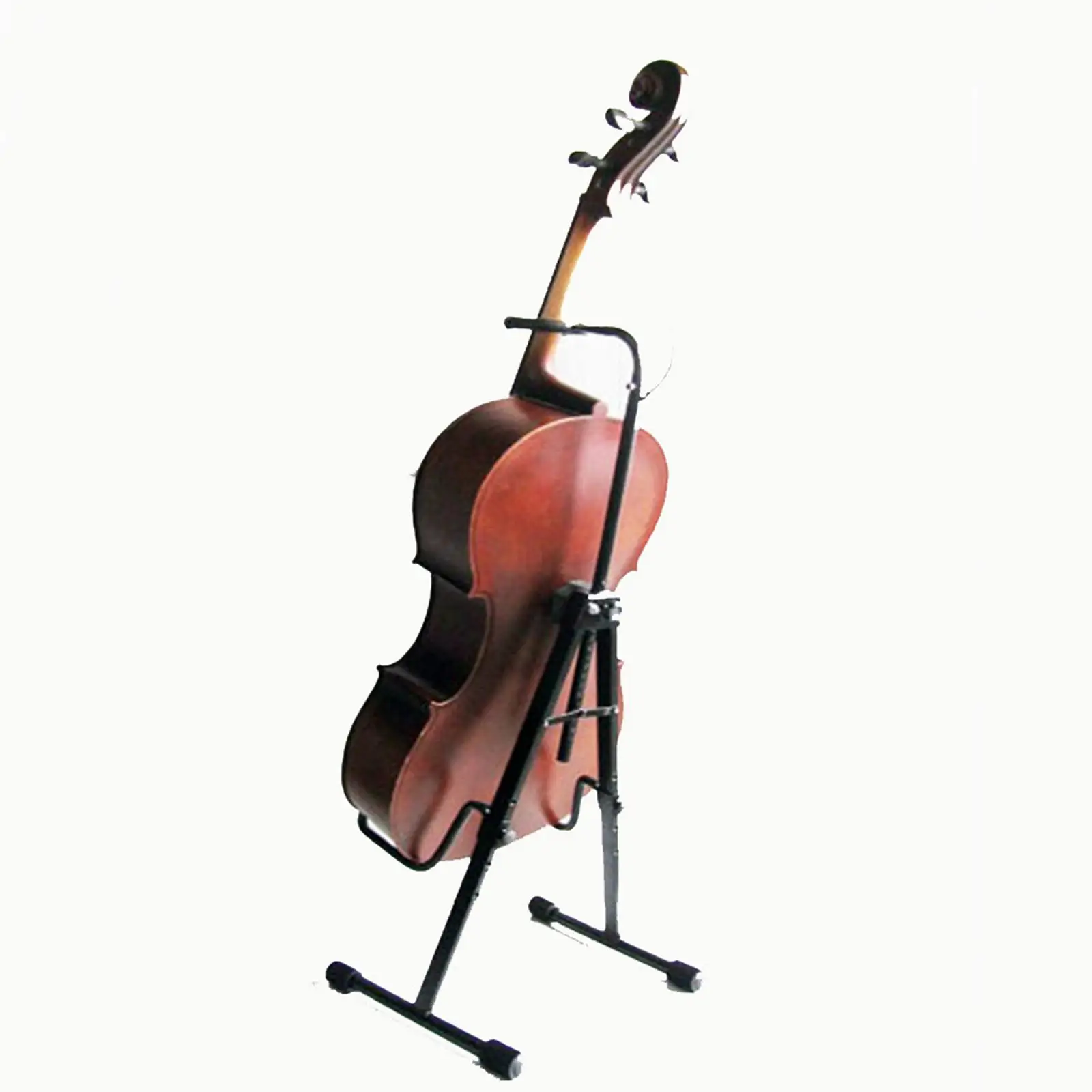 Metal Cello Display Stand with Hook Folding Tripod Black Color Sturdy Easily