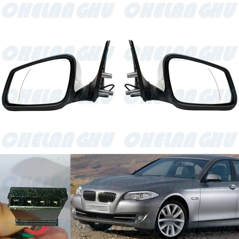 

Mirror Assembly For BMW E60 E61 LCI 520i 530i 540i 550i 2008 2009 2010 1 Pair 3 Pins White Painted Power Adjust Memory Auto Fold