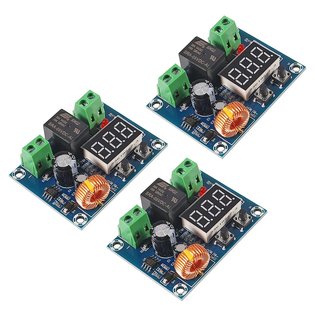 3PCS DC 12V-36V Spannung Schutz Modul Digital Niederspannung Schutz Trennen Schalter Über Entladung Schutz