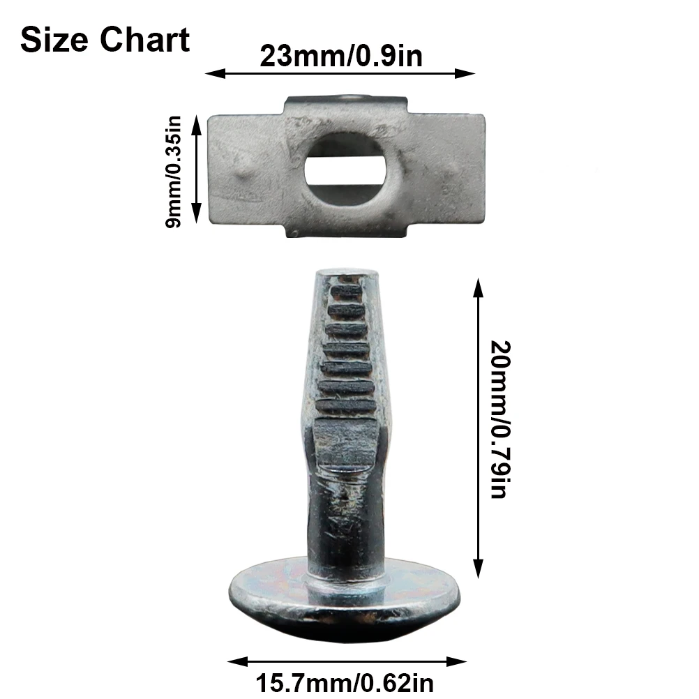 10PCS/SET Car Engine Undertray Fasteners Shield Clips Screws Clamp Cover Clip For Peugeot 206 207 407 806 Citroen C2 C3 C5