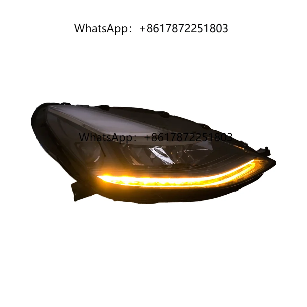 

VLAND High Quality LED Car Headlight for Model 3 2017-Up 12V White Light at 6000K Blue DRL New Condition