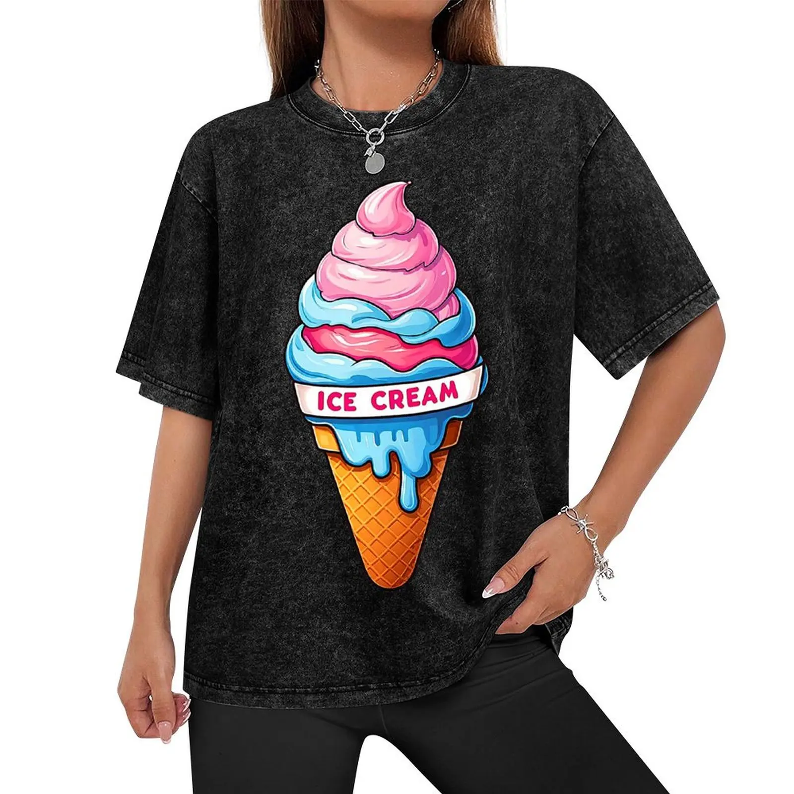 Big ICE CREAM cone desire. T-Shirt graphic t shirt vintage oversized animal prinfor boys t shirts for men