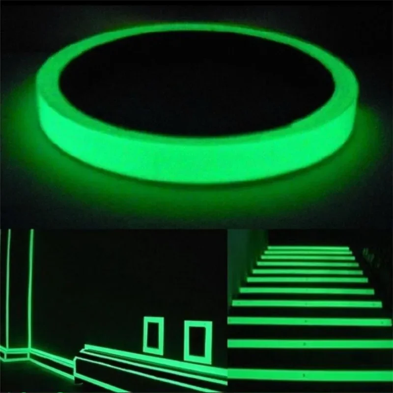 3Meter Luminous Tape Self-adhesive Glow Warning Tape In The Dark Wall Sticker Tape Fluorescent Emergency Sticker Home Decoratio