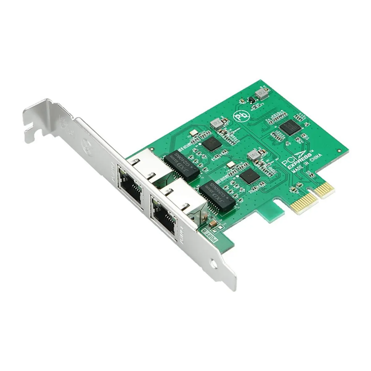 ABDD HOT  PCIe X1 to Dual Port Gigabit Network Card, Realtek RTL8111 Chip, 2 Ports, 1Gbps Desktop Ethernet Server Adapter