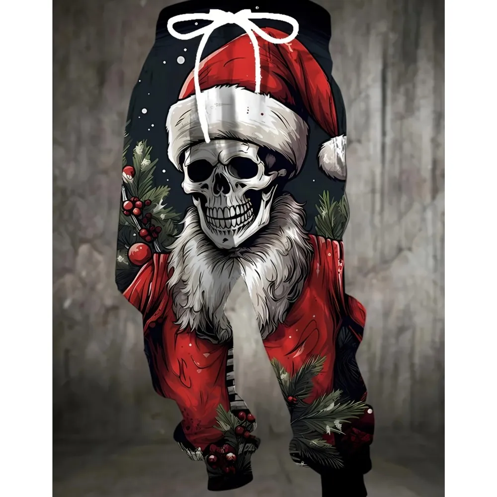 Skull Graphic Sweatpants for Men 4