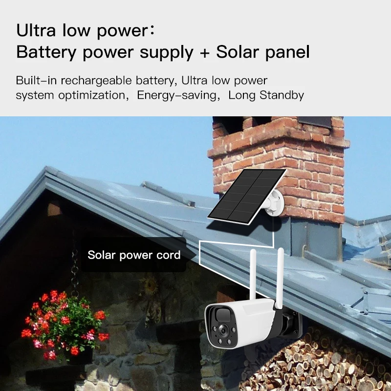 Vstarcam New 2MP Security Camera Smart Wireless Solar Battery Low-power Full Color Night Vision Consumption Smart Home Phone App