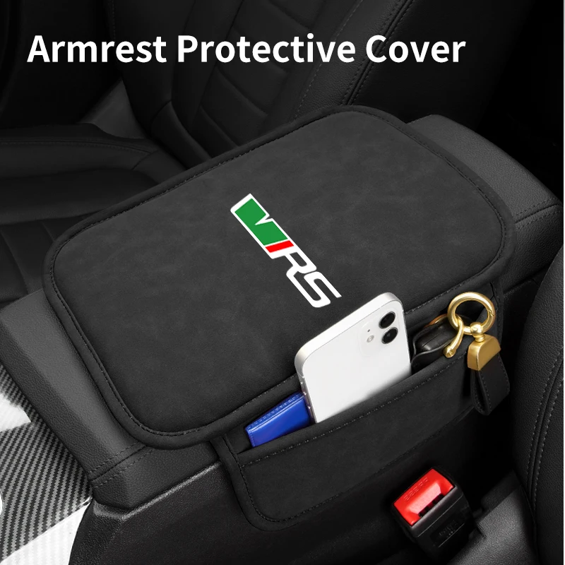 

Подлокотник для автомобильного сиденья, защитный чехол для консоли, аксессуары для поддержки локтей для Skoda VRS Octavia Kamiq Kodiaq Karoq RS Superb Fabia